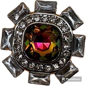 Ginger Snap #214 - “Geometric Snap with Multicolored Stone” for Snap Jewelry!